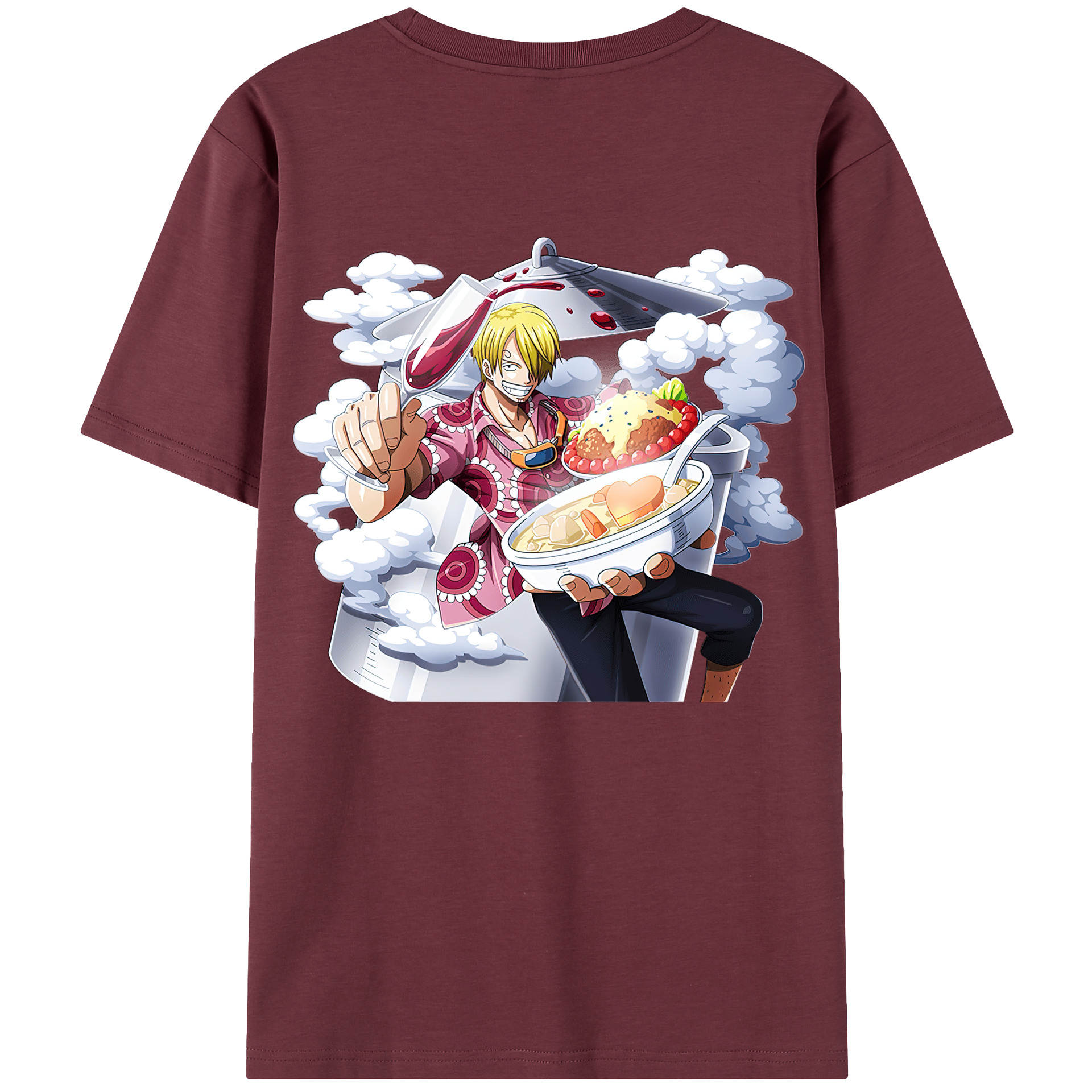 ワンピース サンジ ONE PIECE Sanji 綿100％半袖Tシャツ（背面プリント）